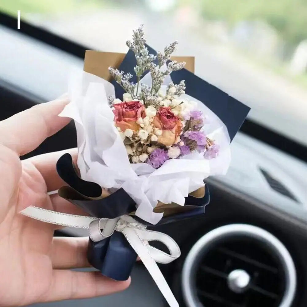 Dried Flower Car Air Vent Clip | Rhinestone Fragrance Diffuser
