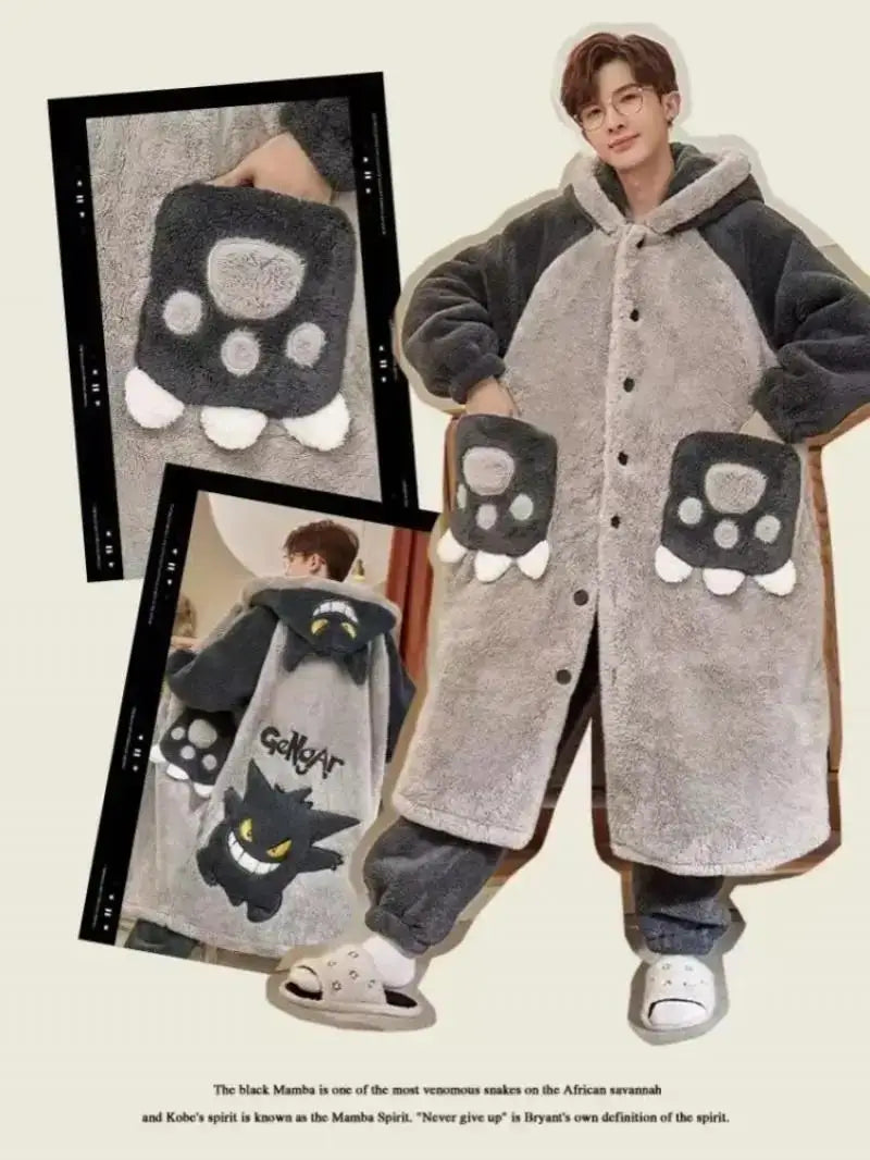 Pikachu Print Men's Fleece Pajama Set