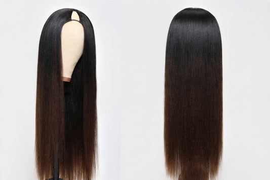 Yaki Straight V Part Wig — Minimal Leave Out | 150% Density