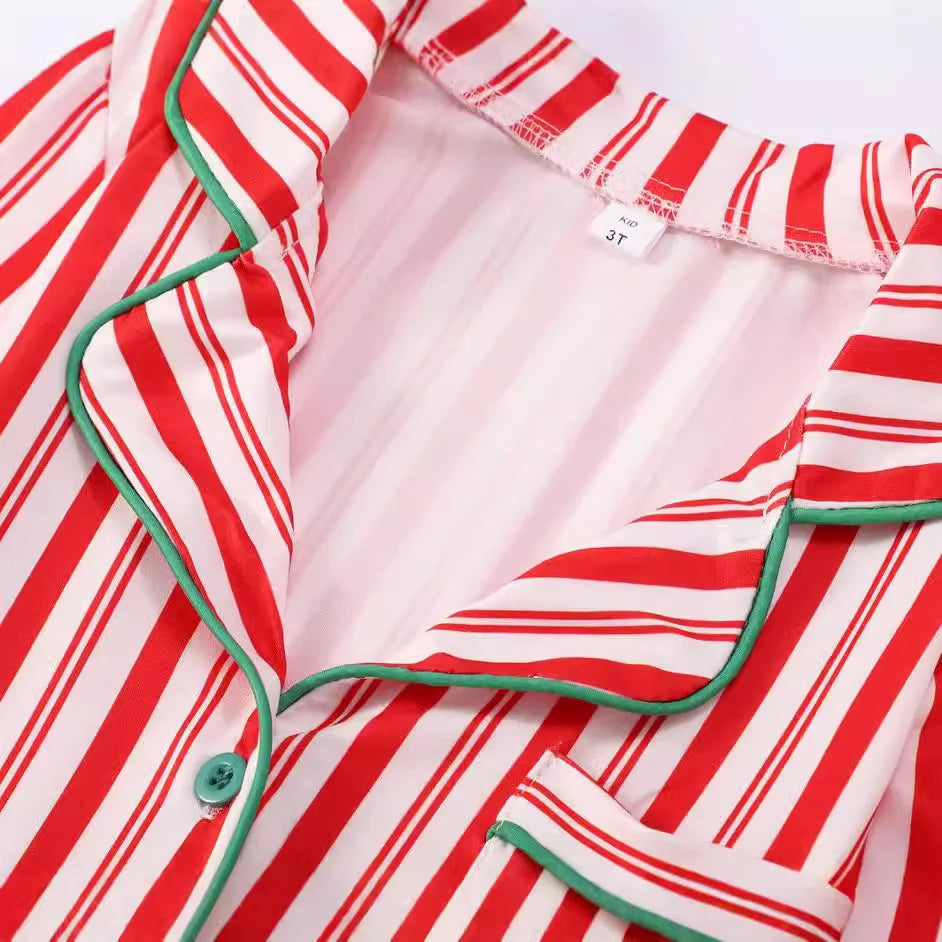 Matching Striped Christmas Family Pajamas for Adults, Kids, Babies & Dogs