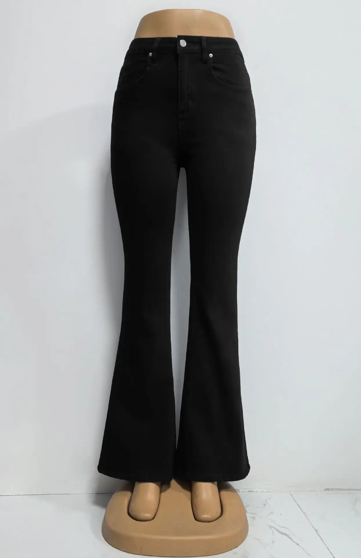 Women's High Waist Flared Jeans — Stretch Slim Fit Street Style
