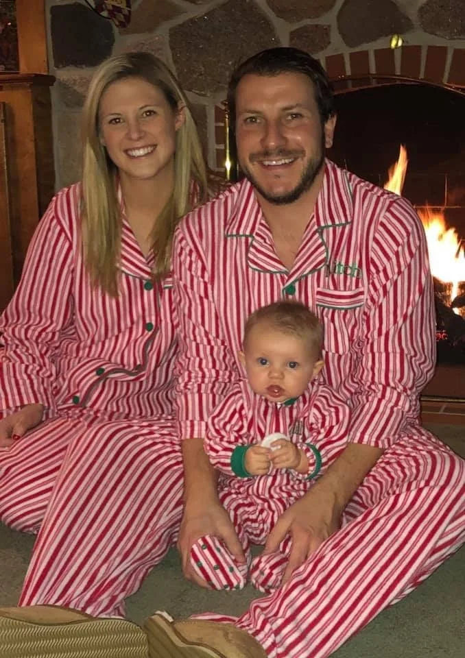 Matching Striped Christmas Family Pajamas for Adults, Kids, Babies & Dogs