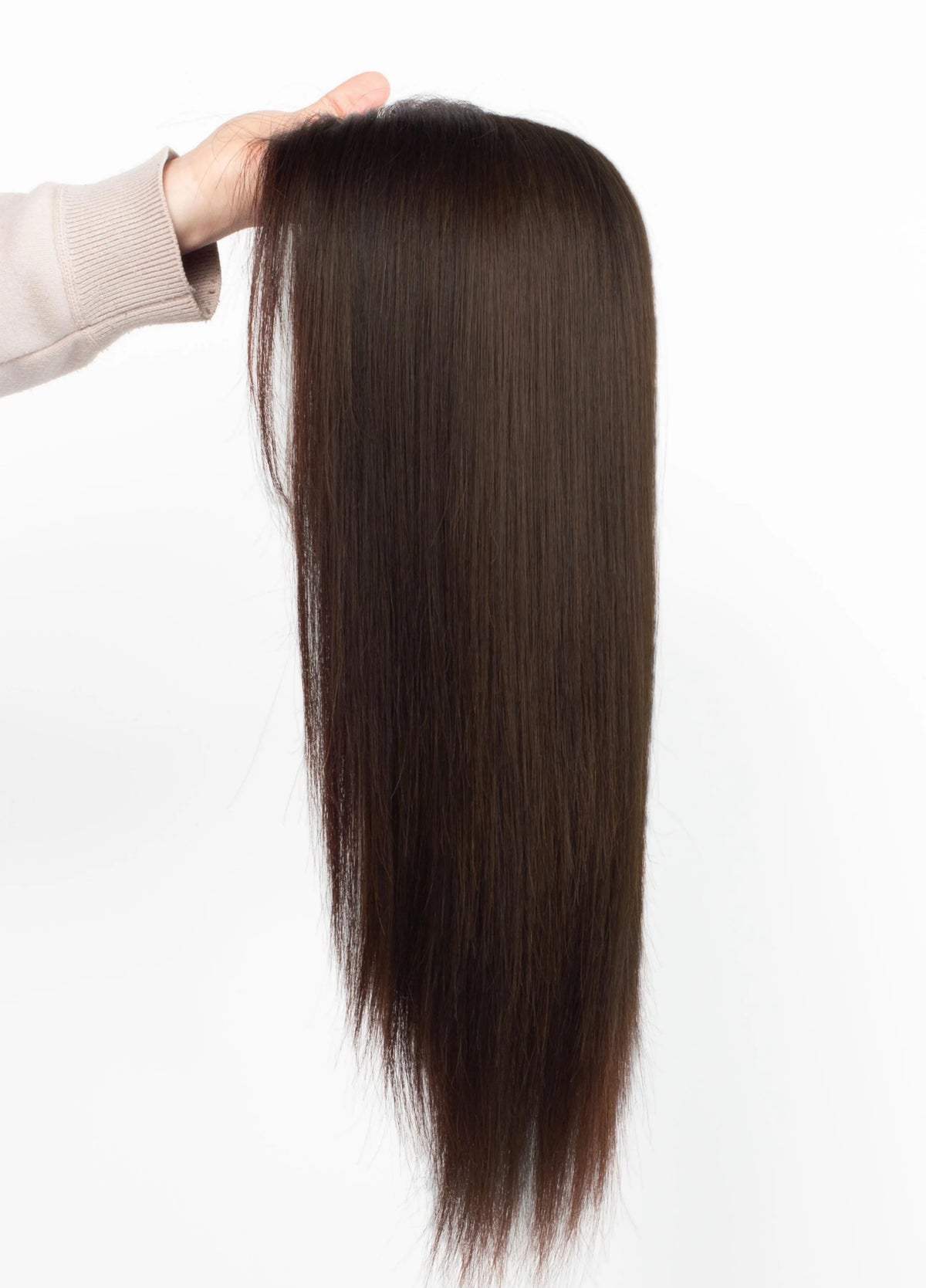 Straight Clip-In Hair Topper with Silk Base
