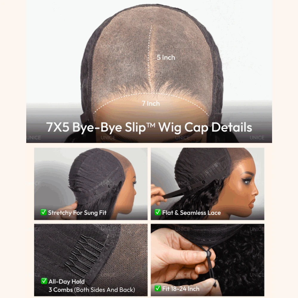 Layered Cut Straight Bob Wig with Curtain Bangs — Glueless 7x5 Lace, Human Hair