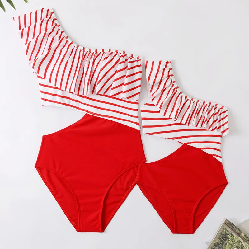 Family Matching Swimsuit — Mom & Daughter Tie-Dye Bikini Set