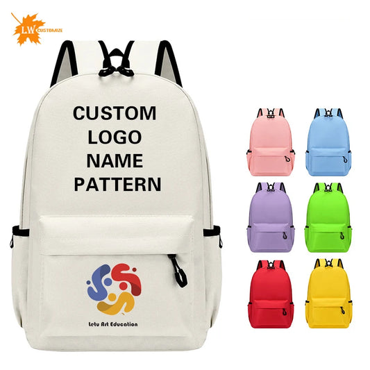 Personalized School Backpack – Custom Logo & Name Oxford Bag