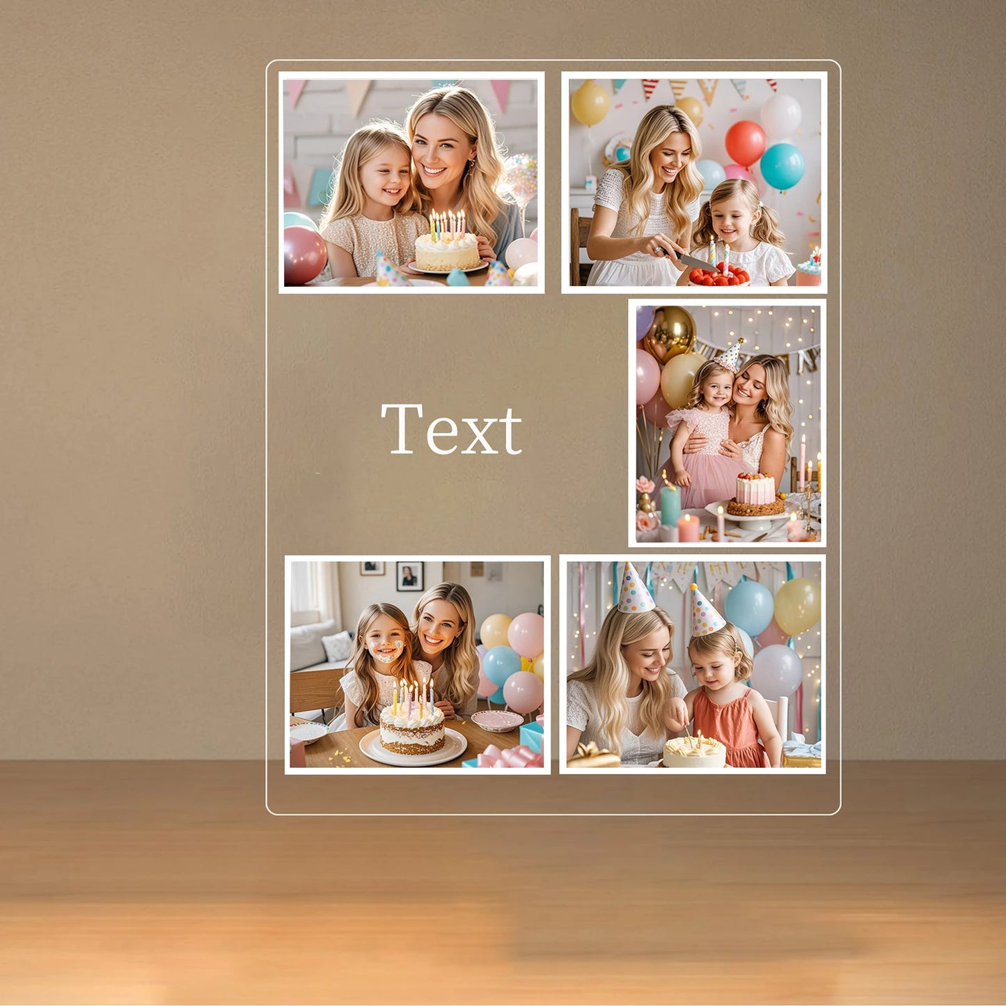 Personalized Acrylic Photo Night Light for Mom — Custom LED Frame