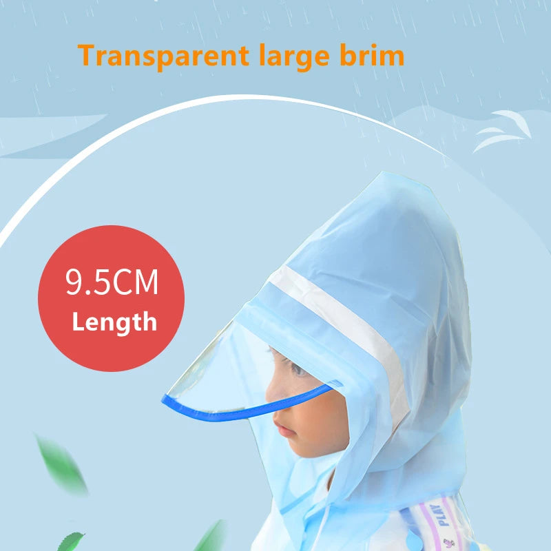 Kids Cartoon Raincoat — Dinosaur & Unicorn Waterproof Poncho