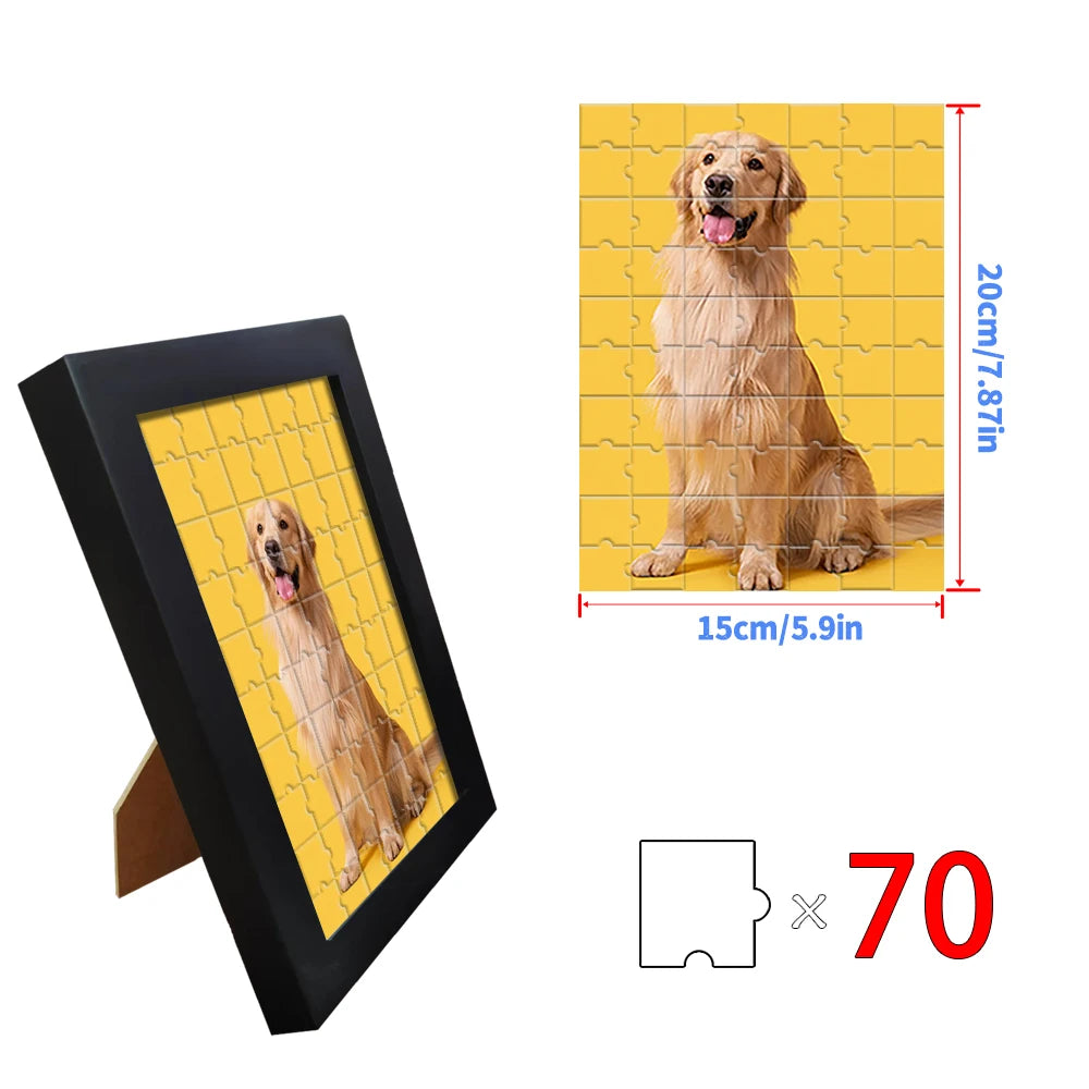 Personalized Custom Photo Puzzle with Frame — DIY Memorial Gift for Family