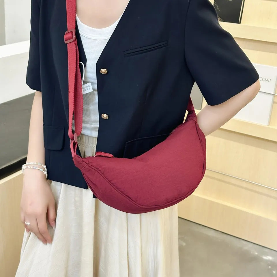Nylon Hobos Women's Shoulder Dumpling Bag Large Capacity Travel Crossbody Half Moon Bags Outdoor Phone Pouch Handbags Wholesale