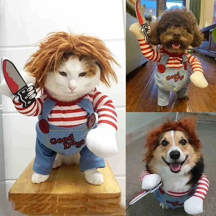 Halloween 3-Piece Dog & Cat Costume Set