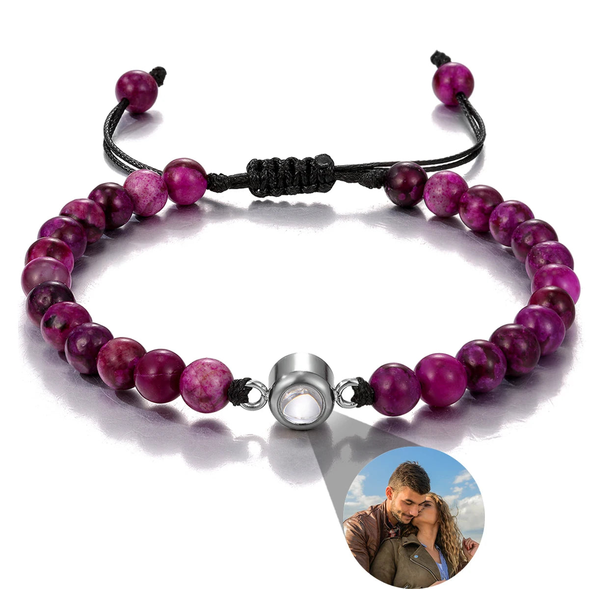 Personalized Photo Projection Bracelet — Custom Memory Jewelry