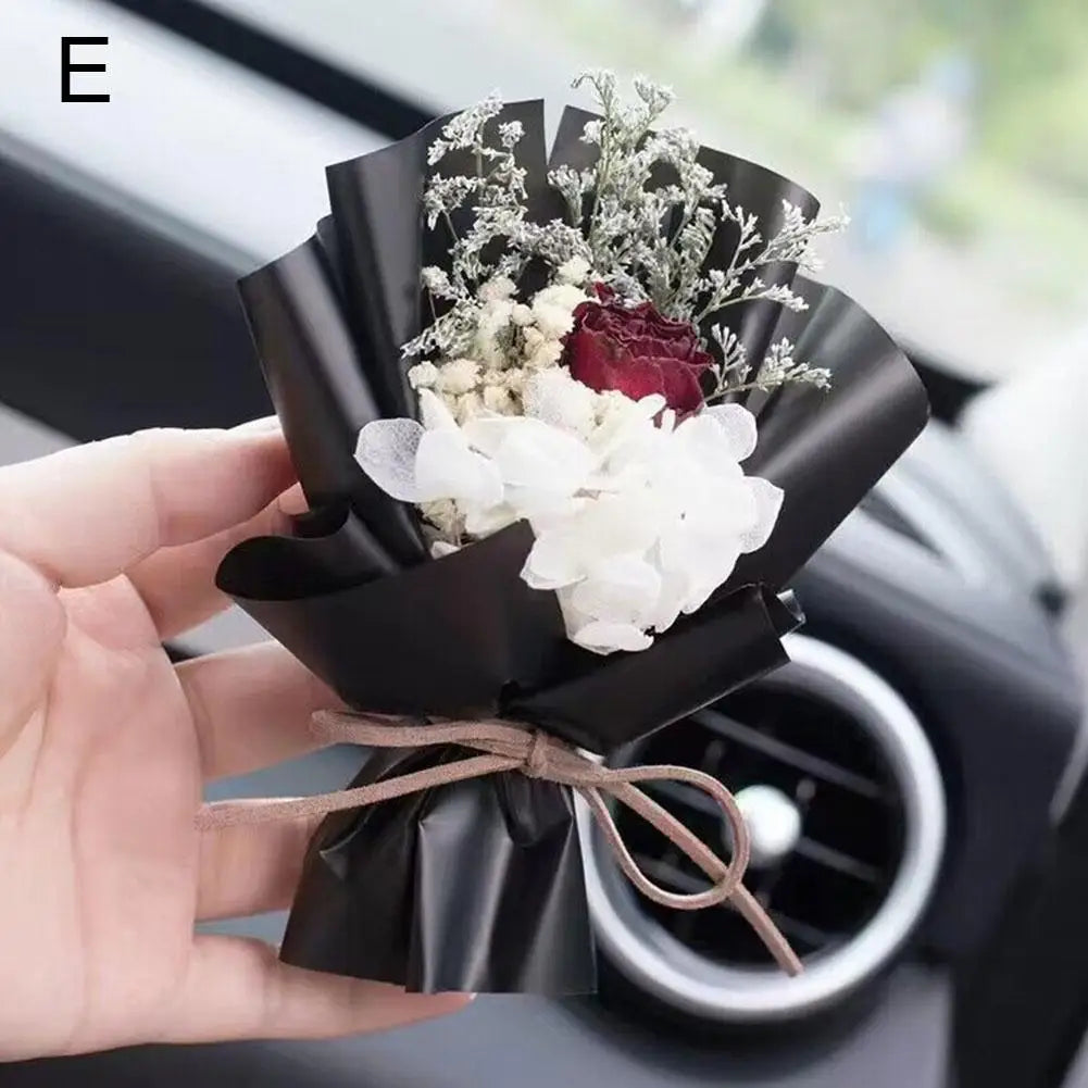 Dried Flower Car Air Vent Clip | Rhinestone Fragrance Diffuser