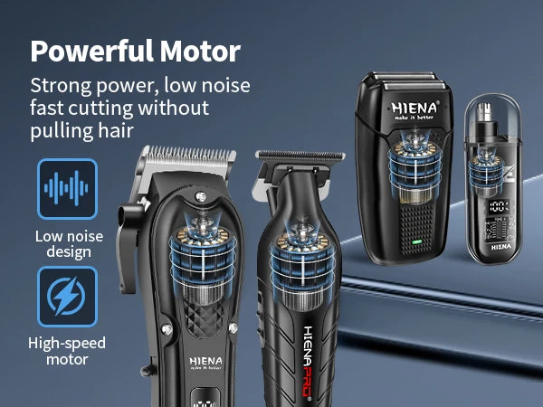 HIENA Electric Hair Trimmer & Grooming Kit — Rechargeable Multi-Purpose Clipper