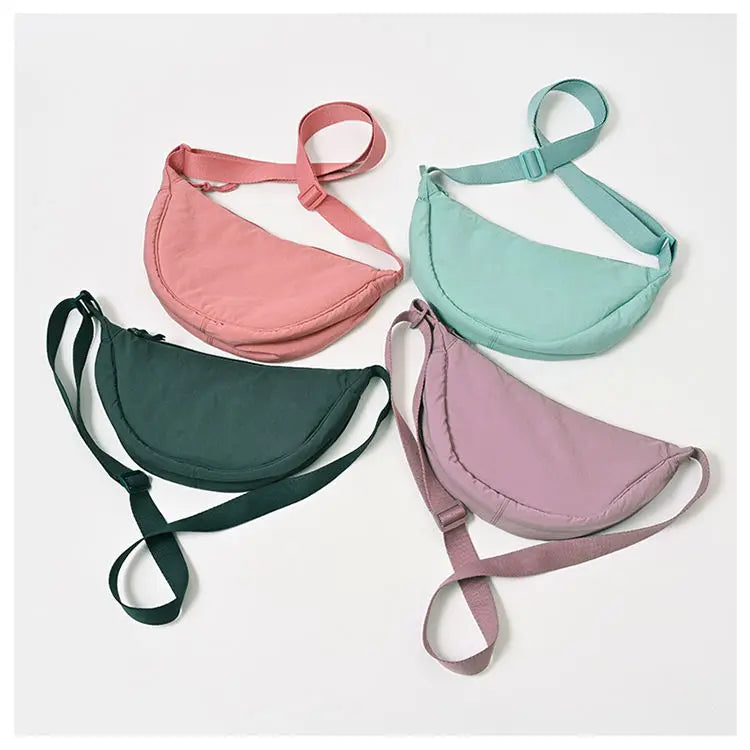 Nylon Hobos Women's Shoulder Dumpling Bag Large Capacity Travel Crossbody Half Moon Bags Outdoor Phone Pouch Handbags Wholesale