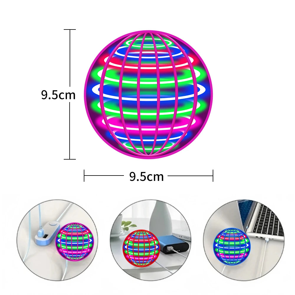 Flying Spinner Ball Toy — LED Hover Boomerang with Remote Control