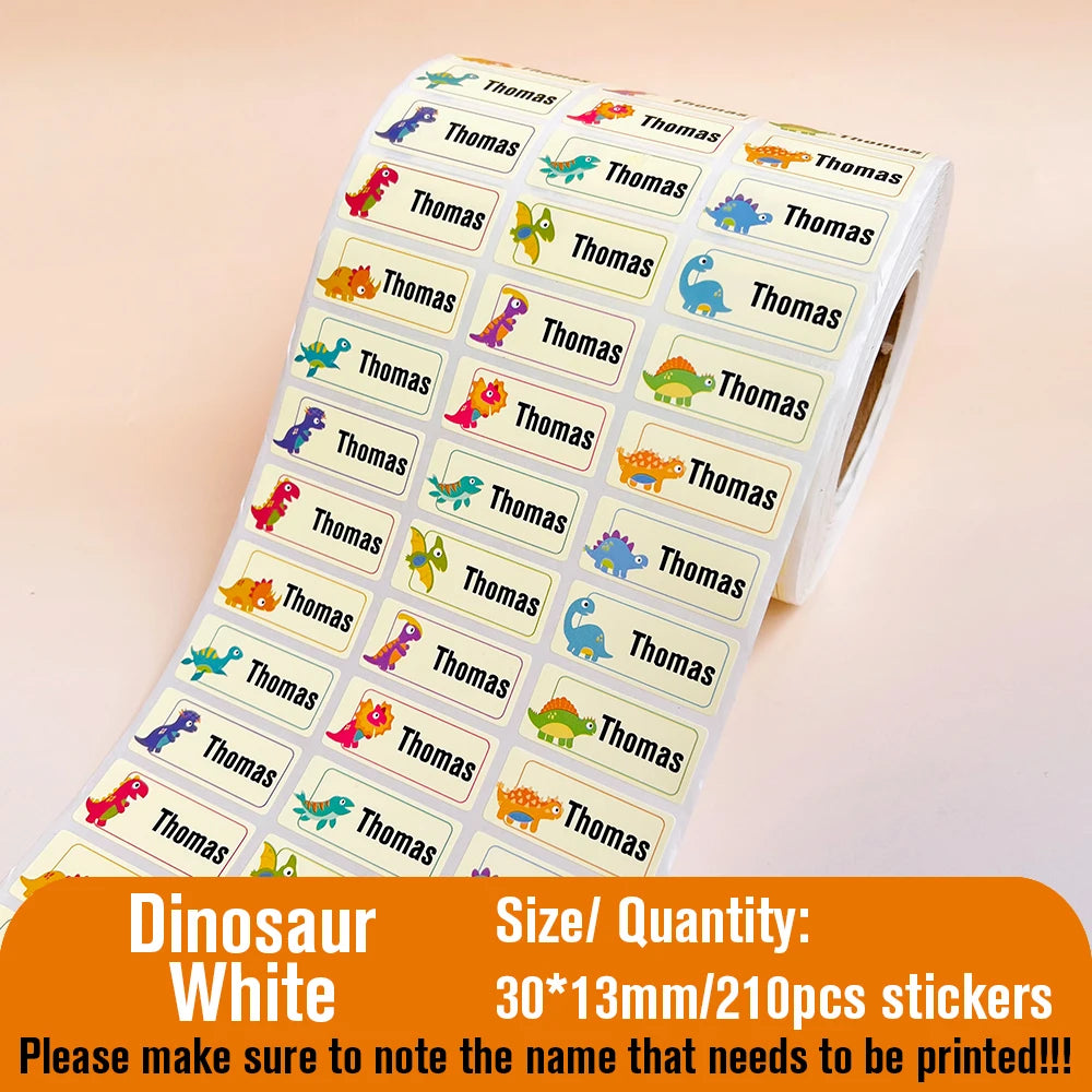 210pcs Personalized Waterproof Name Tag Stickers for Kids