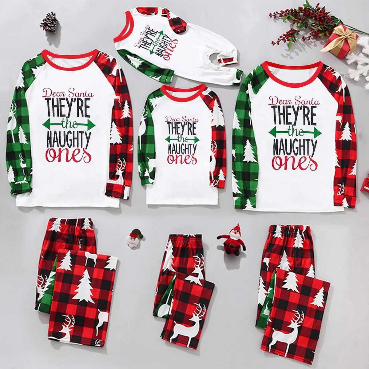 Naughty Ones Christmas Family Matching Pajamas