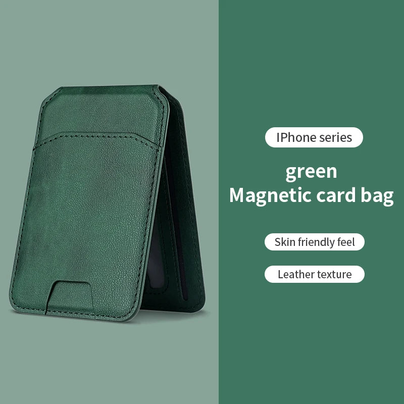 MagSafe Magnetic Leather Wallet Case for iPhone 16 15 14 13 12 Pro Max — Card Holder