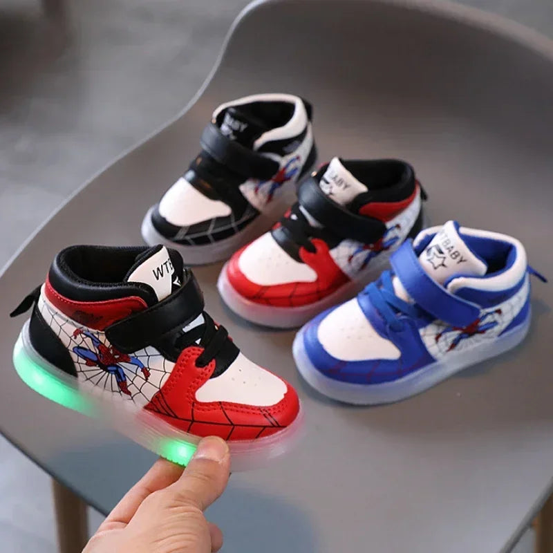 Children's Led Light Shoes Fashion   Boys Sneakers Girls Cartton Casual Shoes Breathable Kids Sport Shoes