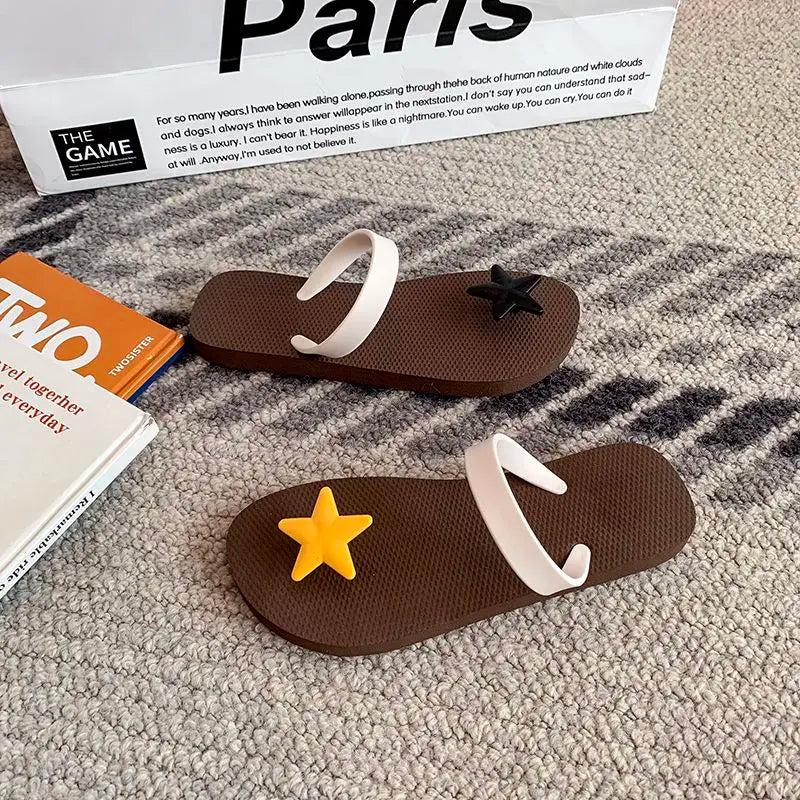 Women's Y2K Beach Slippers — Anti-Slip Flat Flip Flops for Summer & Outdoor