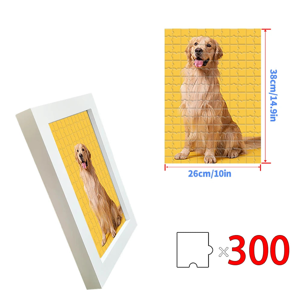 Personalized Custom Photo Puzzle with Frame — DIY Memorial Gift for Family