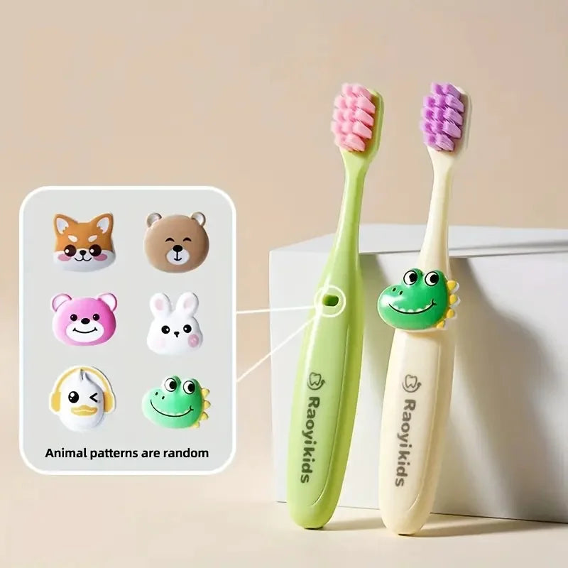 Kids Cartoon Animal Toothbrush Set — 8 Soft Bristle Training Toothbrushes for Toddlers