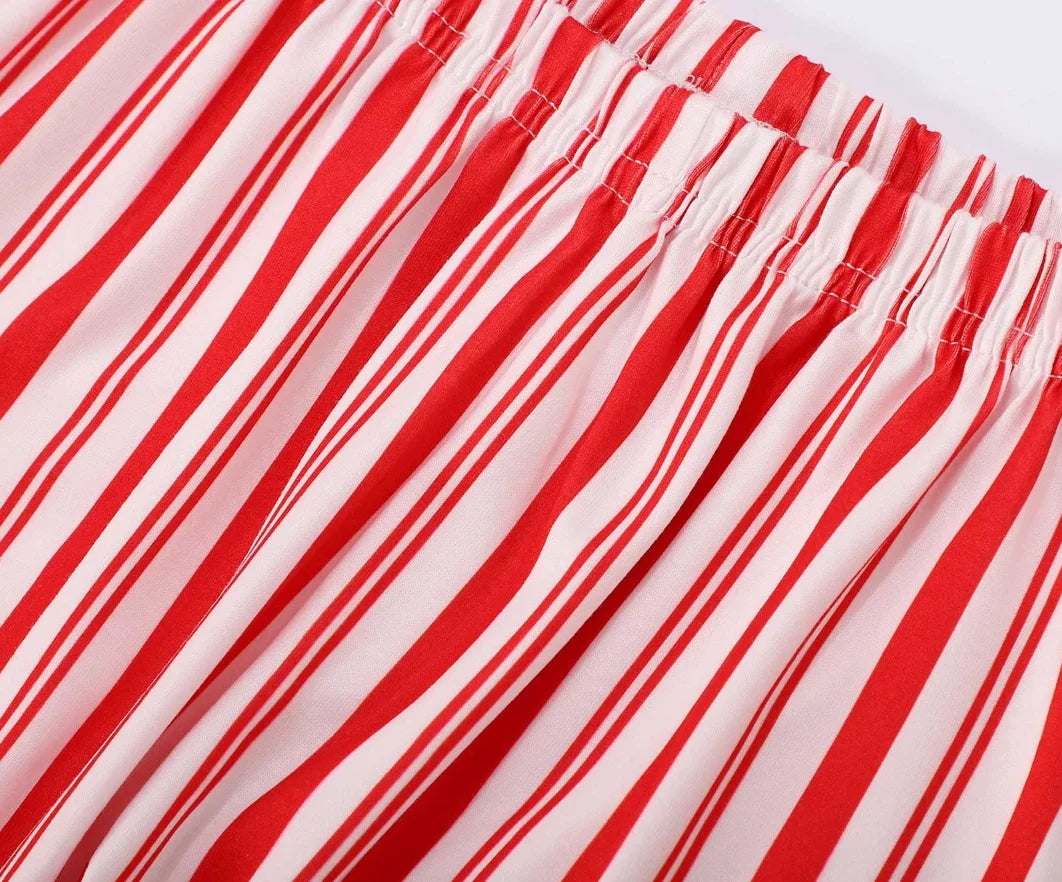 Matching Striped Christmas Family Pajamas for Adults, Kids, Babies & Dogs