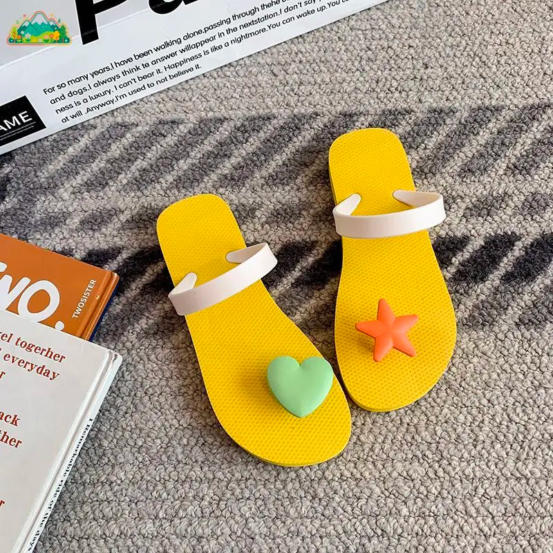 Women's Y2K Beach Slippers — Anti-Slip Flat Flip Flops for Summer & Outdoor