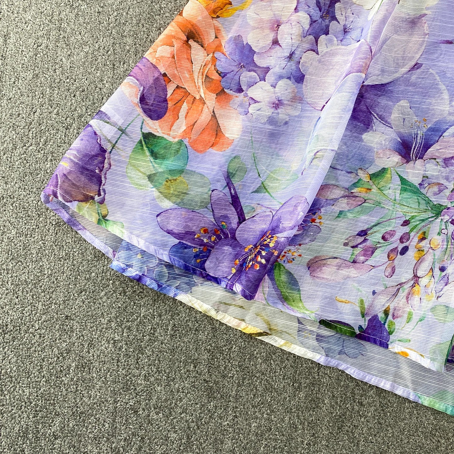 Elegant French Style round Neck Long Sleeve Dress Women's Spring Autumn Heavy Work Floral Embroidery A-Line Skirt Dress