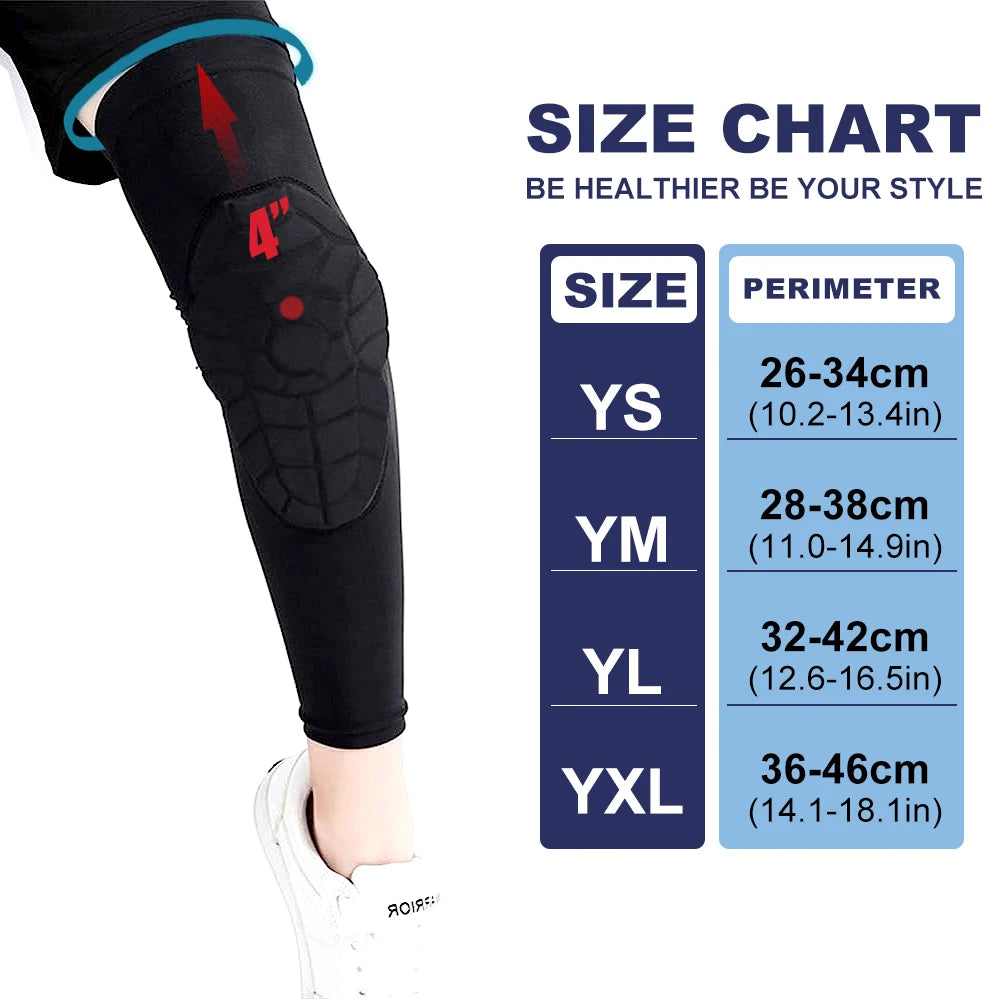 Kids Honeycomb Compression Knee & Elbow Pads – 2PCS Sports Protective Gear