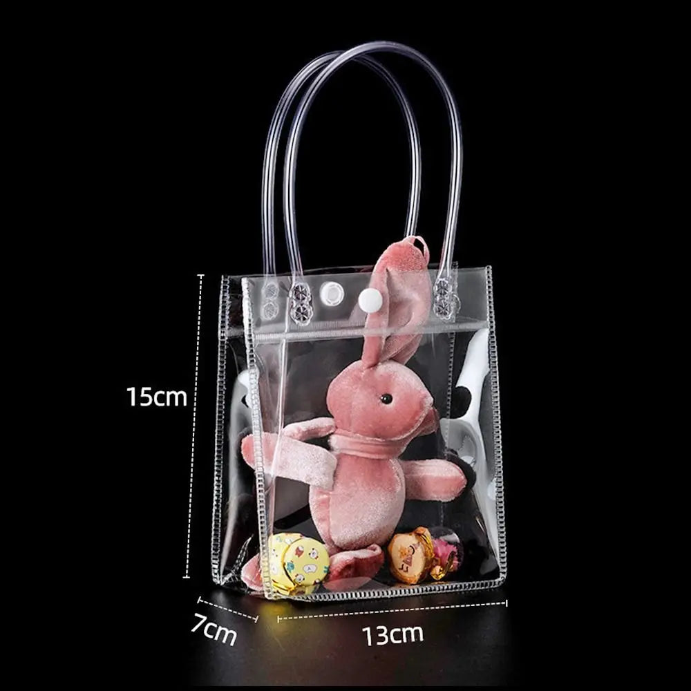 Clear PVC Candy Handbag — Transparent Jelly Tote Bag