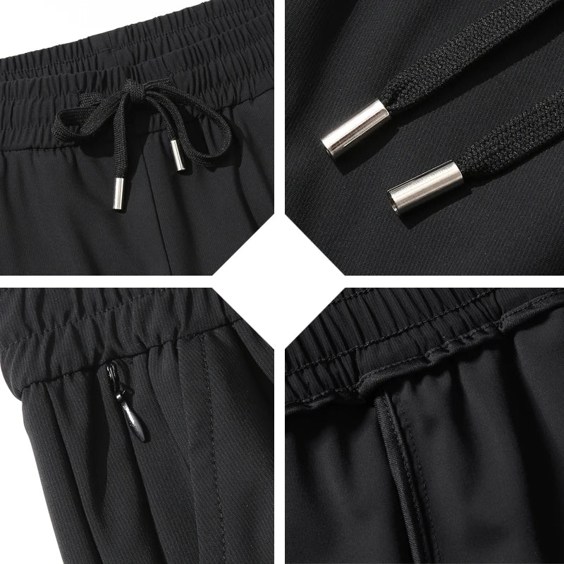 Men's Plus Size Ice Cool Casual Pants – Loose Elastic Waist Trousers (M–9XL)