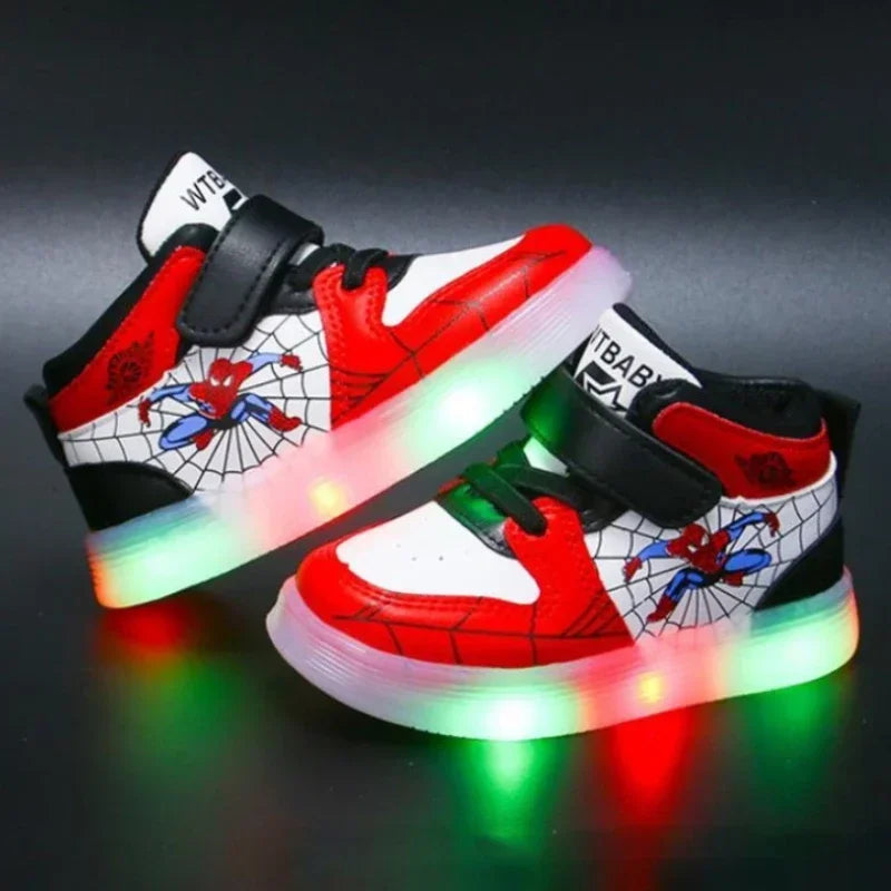 Children's Led Light Shoes Fashion   Boys Sneakers Girls Cartton Casual Shoes Breathable Kids Sport Shoes
