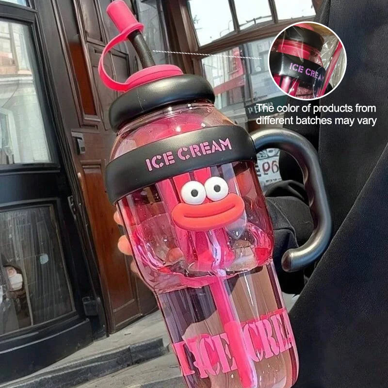 Large-Capacity Sports Water Bottle with Straw — 1300ml BPA-Free