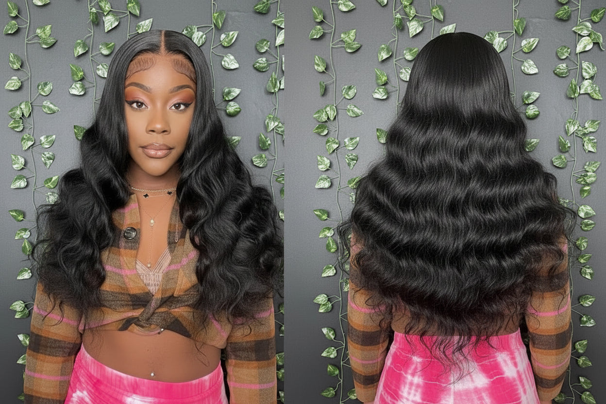 Body Wave Lace Front Human Hair Wig | Pre-Cut Pre-Bleached | 13x4 & 7x5 | 150% Density