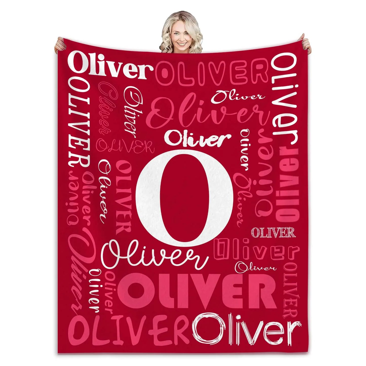 Personalized Name Flannel Blanket 2024 New Customized Blanket Soft for Kids and Adults Letter Monochrome Fleece Birthday Gift