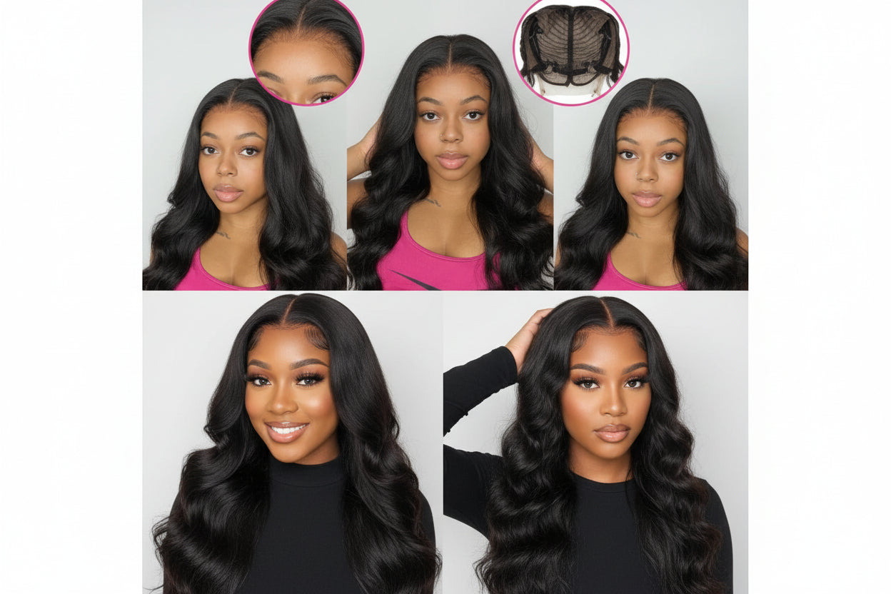 Body Wave Lace Front Human Hair Wig | Pre-Cut Pre-Bleached | 13x4 & 7x5 | 150% Density