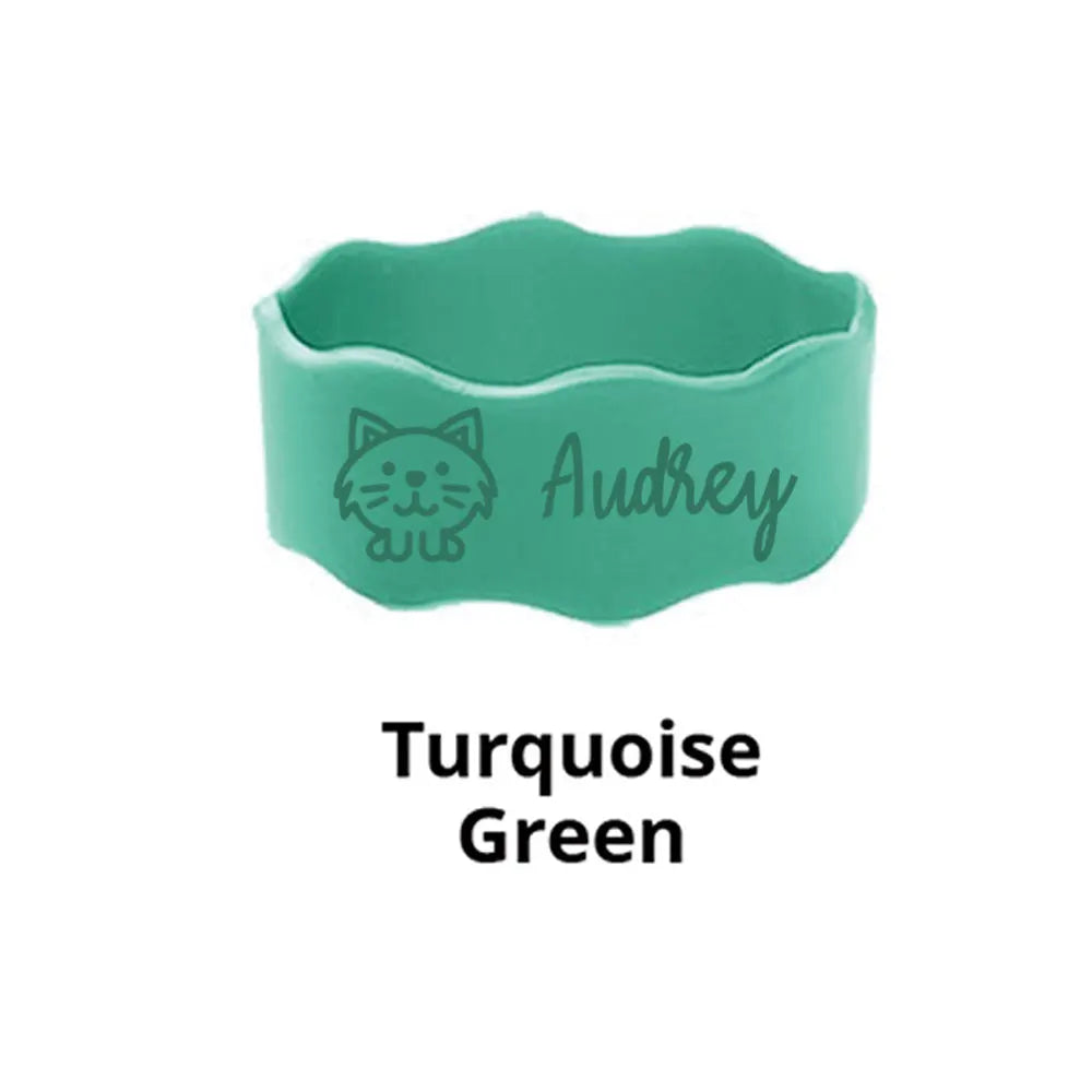 Custom Name Silicone Cup Sleeve with Cute Cat Design, Personalized Kids Water Bottle Band for School & Daycare