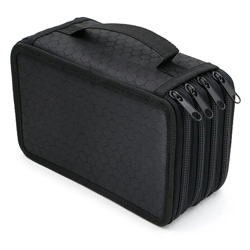 72 Holes Four Layers Pencil Case — Large Capacity Kawaii Pen Storage Bag