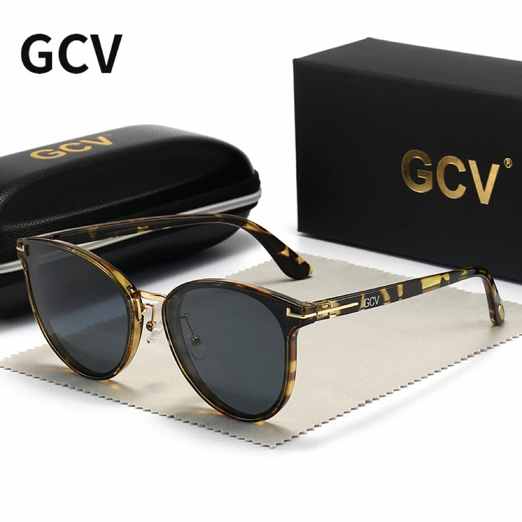 GCV Polarized Cat Eye Sunglasses for Women — UV400 Lightweight Fashion Shades