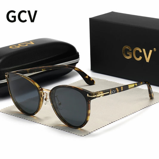 GCV Polarized Cat Eye Sunglasses for Women — UV400 Lightweight Fashion Shades
