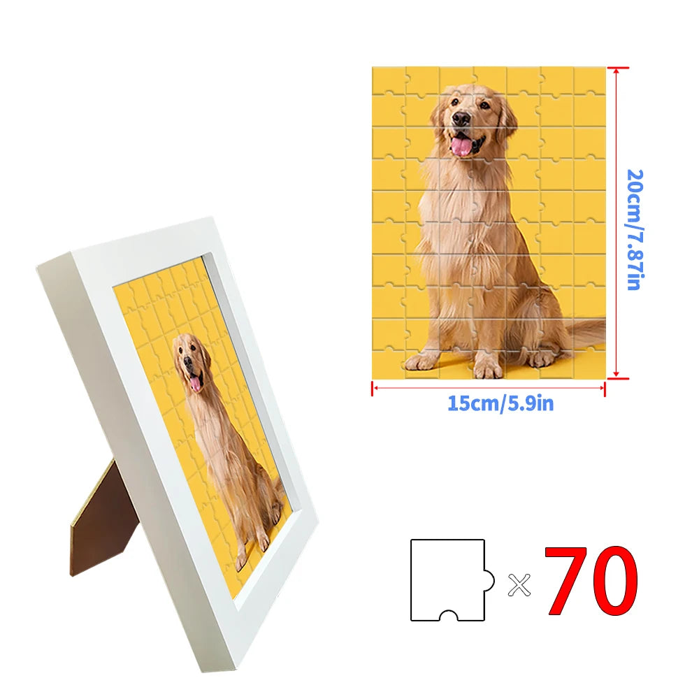 Personalized Custom Photo Puzzle with Frame — DIY Memorial Gift for Family