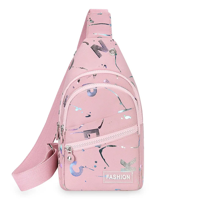 Nylon Sling Chest Bag — Crossbody Backpack for Women & Men