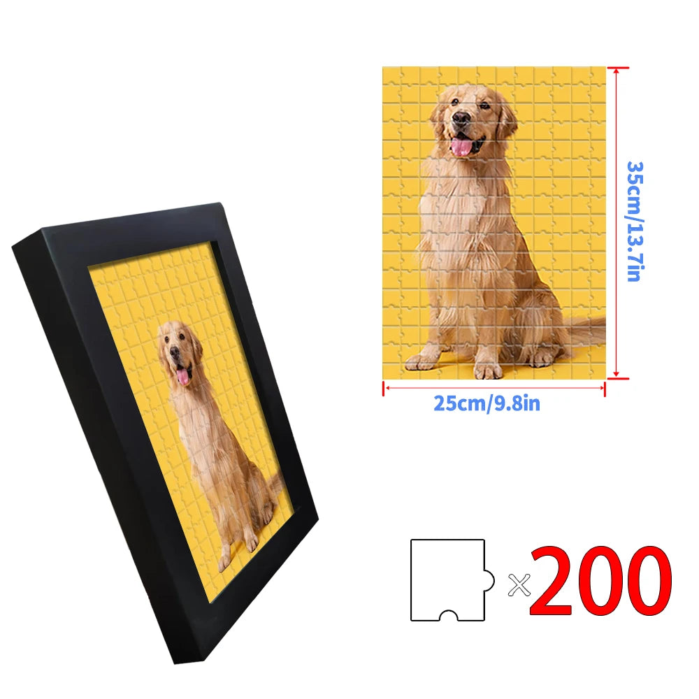 Personalized Custom Photo Puzzle with Frame — DIY Memorial Gift for Family