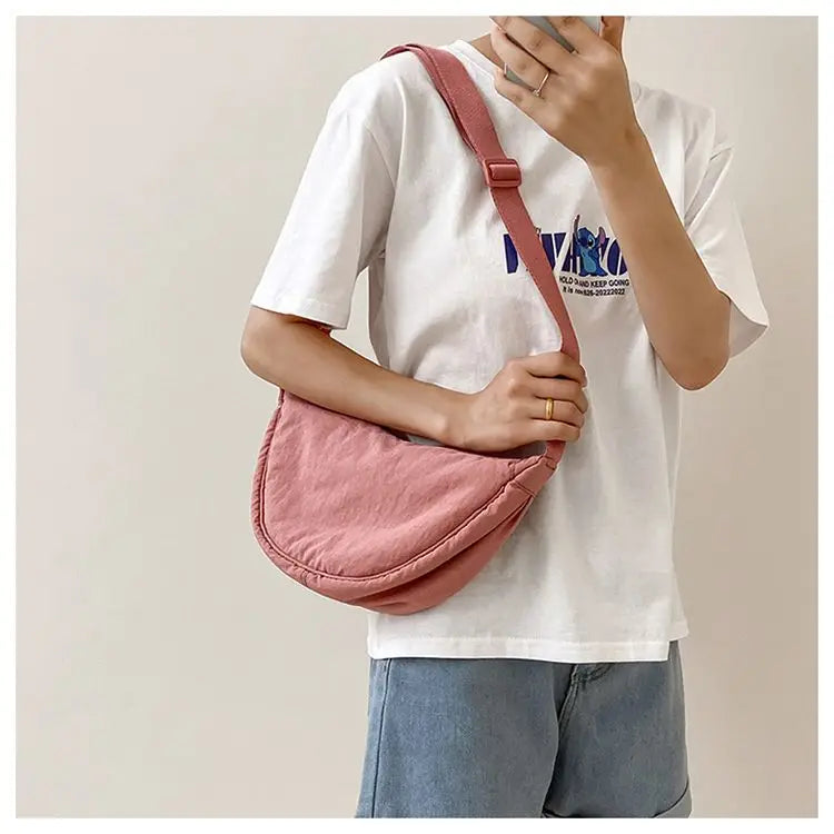 Nylon Hobos Women's Shoulder Dumpling Bag Large Capacity Travel Crossbody Half Moon Bags Outdoor Phone Pouch Handbags Wholesale