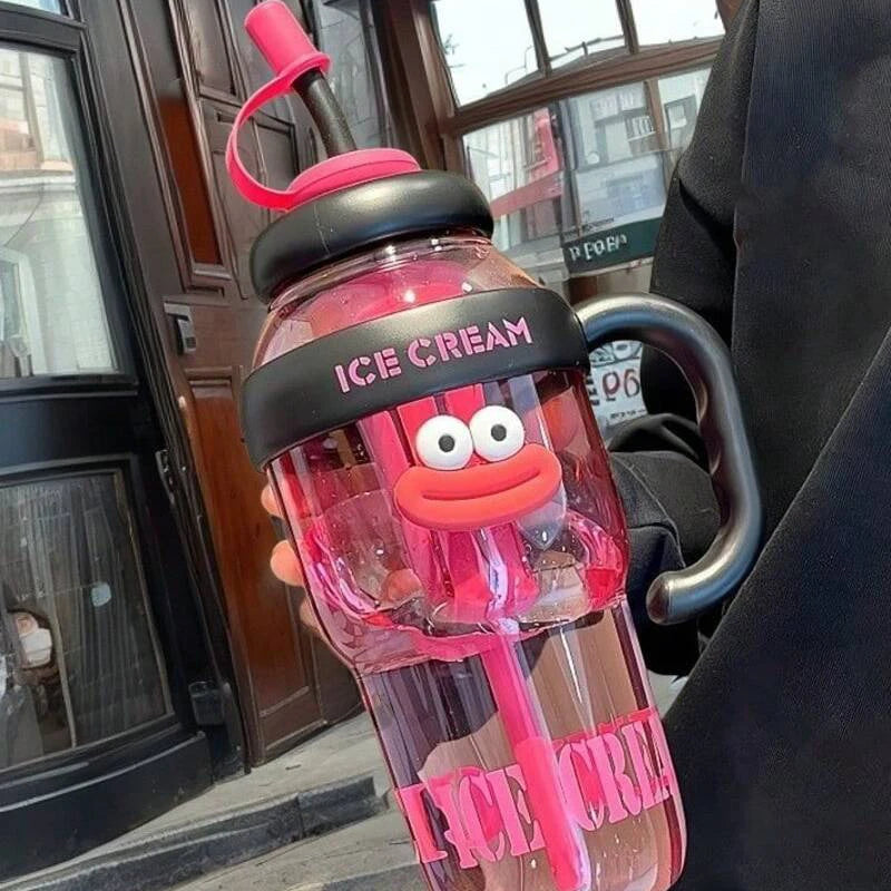 Large-Capacity Sports Water Bottle with Straw — 1300ml BPA-Free