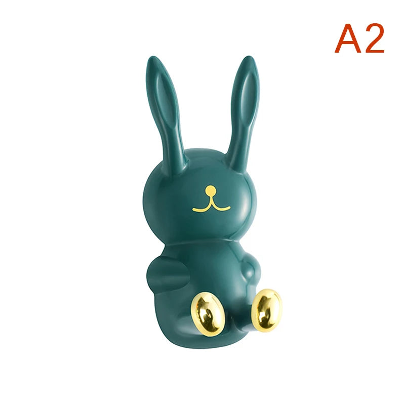 Cute Rabbit Wall Hook — Punch-Free Strong Adhesive Multifunctional Hanger