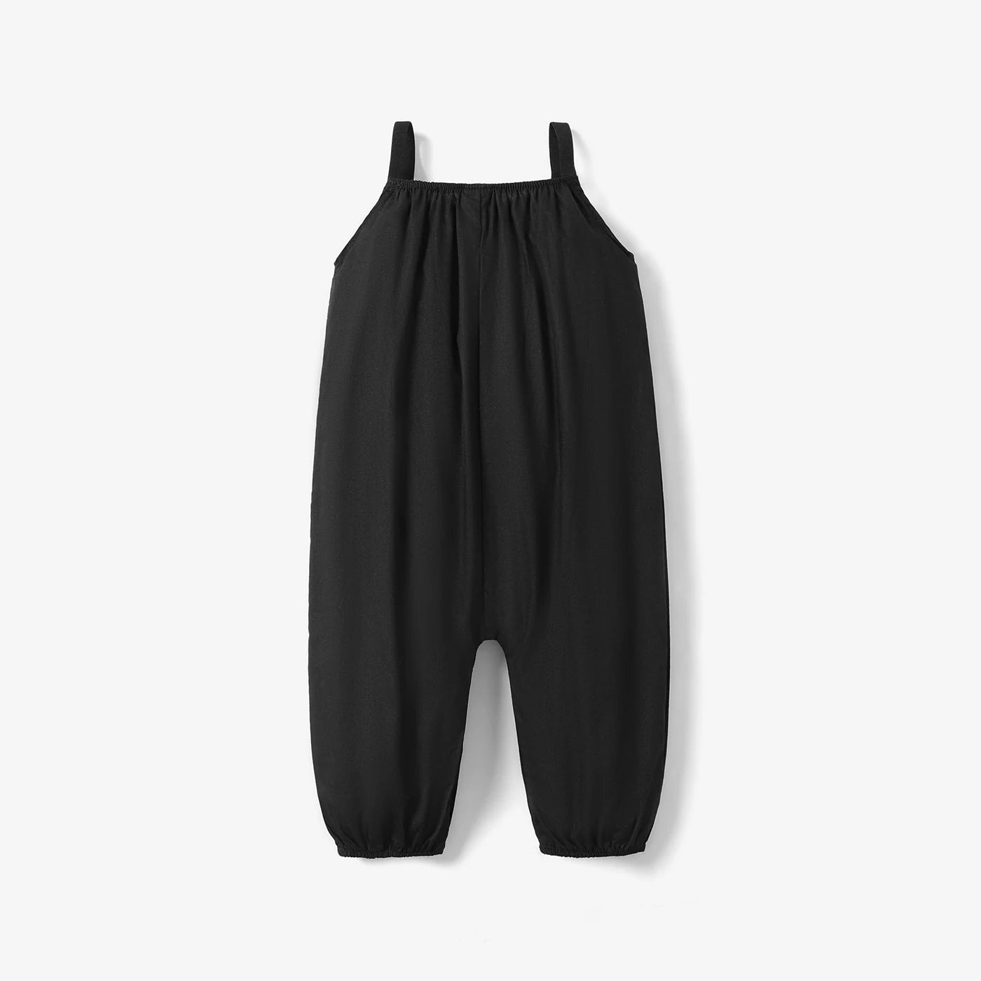 Baby Girl Cotton Sleeveless Harem Overalls — Soft & Breathable