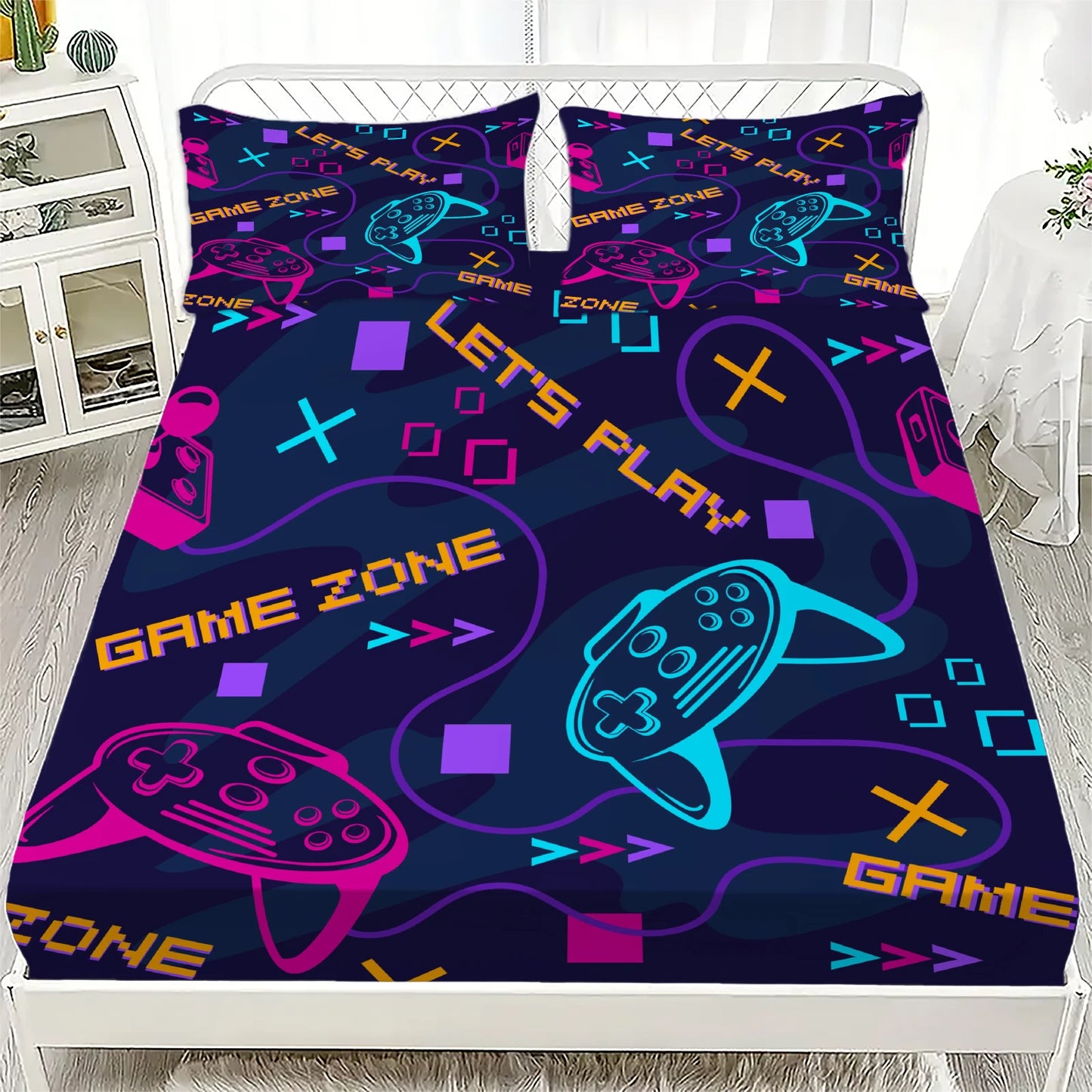 3D Game Controller Fitted Sheet | Boys Bedroom Decor
